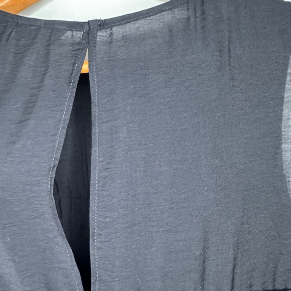 H&M Black Maxi Dress Sleeveless Pleated Tiered Casual Summer Dress Women's M - Picture 3 of 9